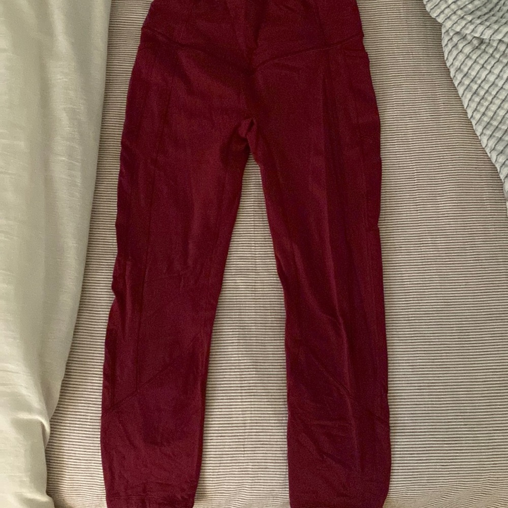 Lululemon wine workout pants